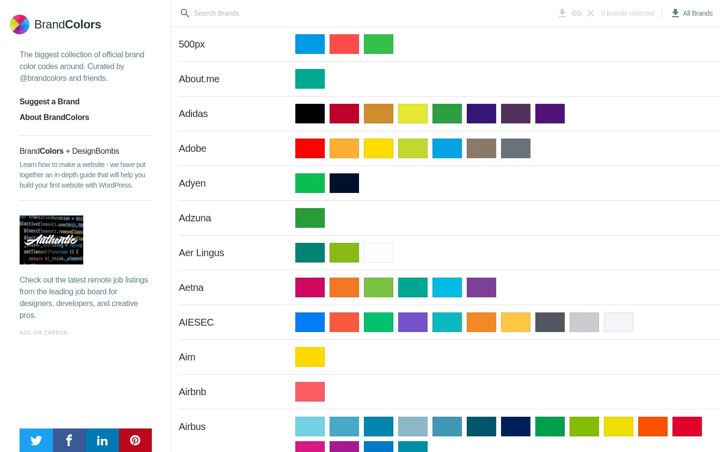 BrandColors 页面快照